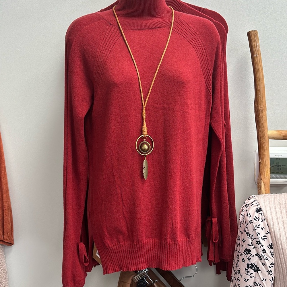 Knit turtleneck sweater